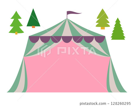 市場和集市使用的帳篷框架材料 128260295