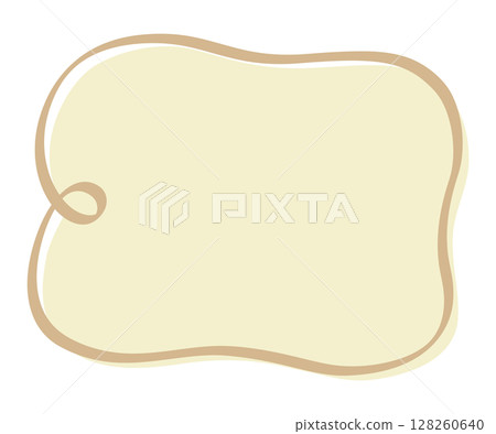 Hand-painted brush-like square frame / misalignment, beige Hand-painted brush-like square frame / misalignment, beige 128260640