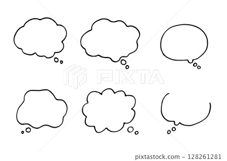 Handwritten thought bubble set Handwritten thought bubble set 128261281