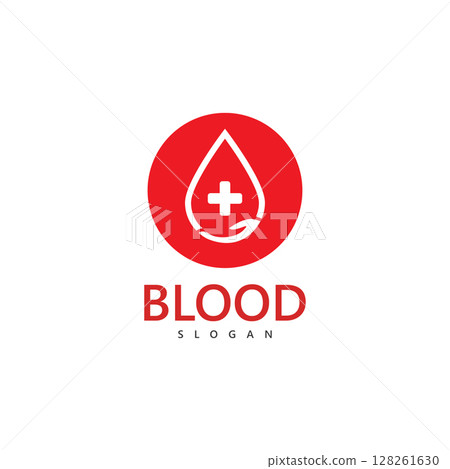 Blood donation logo vector template icon Blood donation logo vector template icon 128261630
