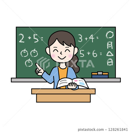 School life_Teacher giving math class School life_Teacher giving math class 128261841