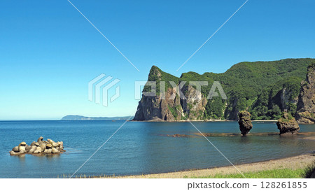 Ebisu Rock, Daikoku Rock and Cape Eboshi in Yoichi Town, Hokkaido 128261855