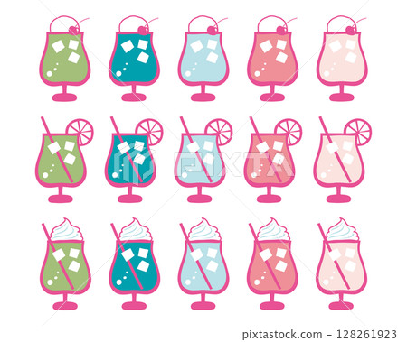 Colorful summer sweets: Cream soda 128261923