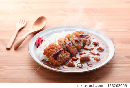 Our standard menu includes our specially made curry and thickly cut pork fillet. 128262039