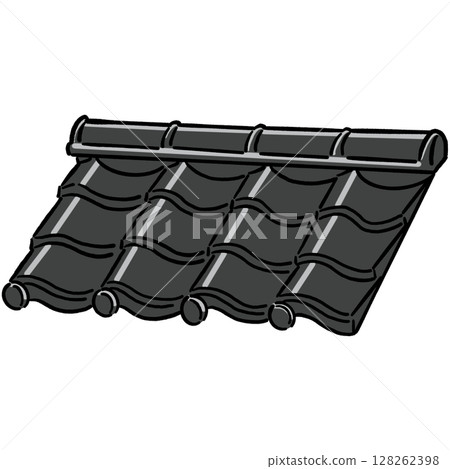 Tile roof_black Tile roof_black 128262398