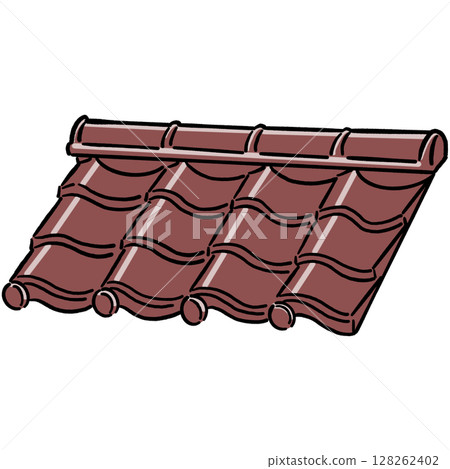Tile roof_red brown 128262402