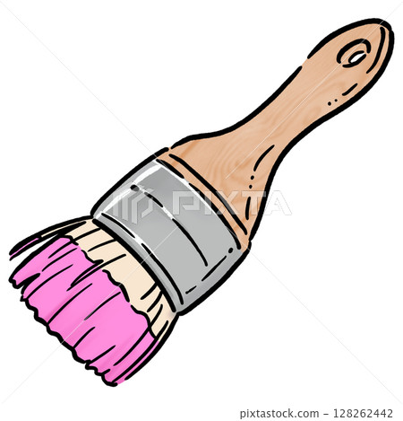 油漆刷_粉紅色 128262442