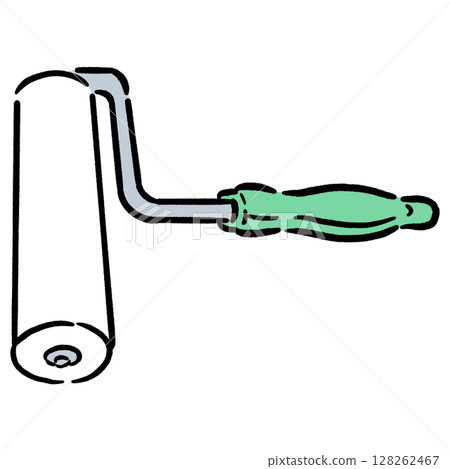 白色油漆滾筒_顏色 128262467