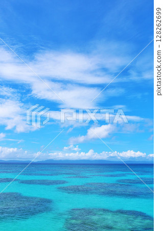 Okinawa Hateruma Island Blue sky and sea 128262699