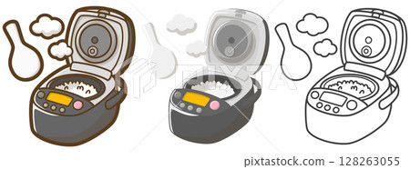 Rice cooker (after cooking) Rice cooker (after cooking) 128263055