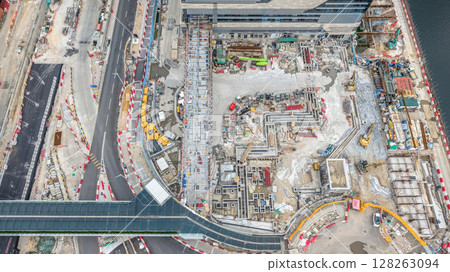 July 6 2025 View of a Construction Site Under Active Development 128263094