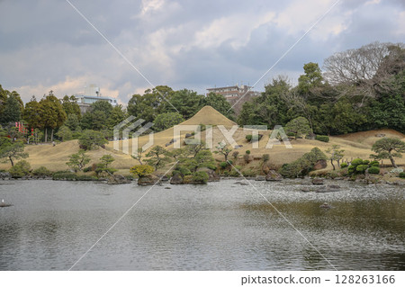 March 24 2025 Scenic Japanese Garden With Pond and Lush Landscaping, Japan 128263166
