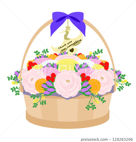 禮物_花籃插圖 128263206