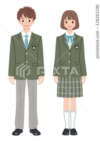 Boys and girls in school uniforms 4 Boys and girls in school uniforms 4 128263290