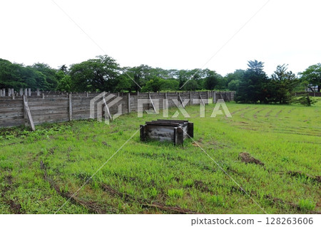 View of the ruins of the north building of Namioka Castle (Aomori City, Aomori Prefecture) 128263606