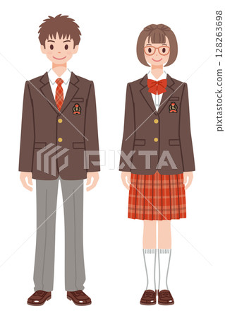 穿校服的男孩和女孩 7 128263698