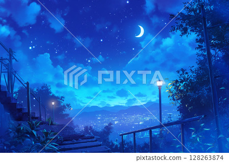 City seen from the top of the mountain 128263874