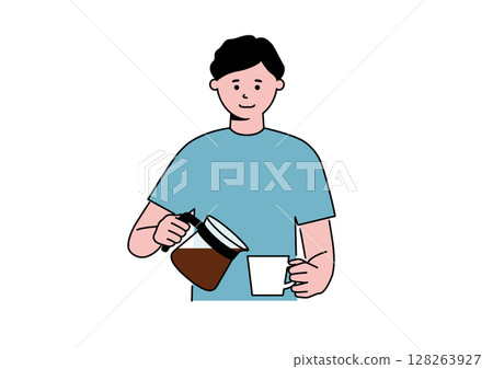 Men who make coffee Men who make coffee 128263927