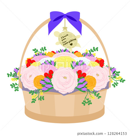 Gift_flower basket illustration 128264153