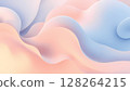 Smooth curves blending pastel colors 128264215