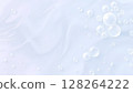 White foam gathering on a wavy background 128264222
