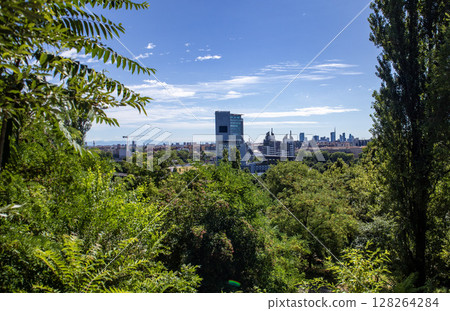 Milan skyline with modern skyscrapers un a sunny day Milan skyline with modern skyscrapers un a sunny day 128264284