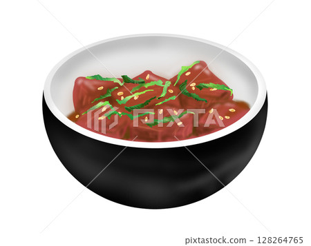 Pickled tuna illustration material 128264765