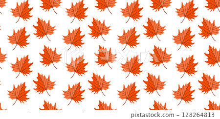 A Colorful Autumn Maple Leaves Pattern that Captures the Essence of the Fall Season 128264813