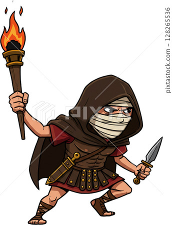 samurai warrior with swords cartoon samurai warrior with swords cartoon 128265536