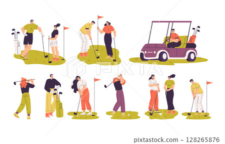 Vibrant and Colorful Golf Activities and Scenes Beautifully Illustrated for Everyone Vibrant and Colorful Golf Activities and Scenes Beautifully Illustrated for Everyone 128265876