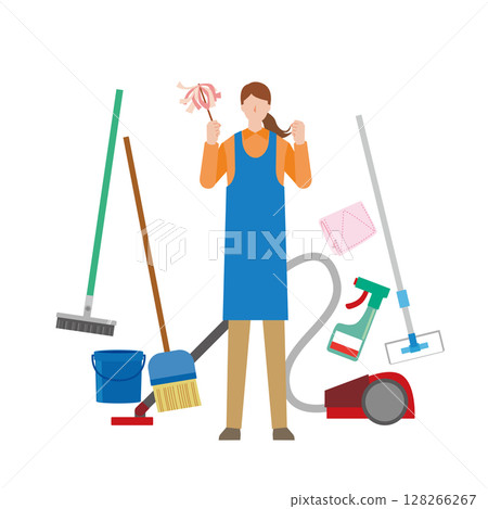 Woman cleaning Woman cleaning 128266267