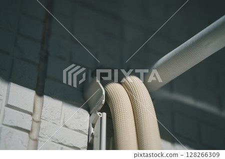 Air conditioner piping work Air conditioner piping work 128266309