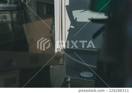 Air conditioner piping work 128266311