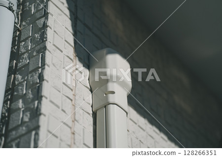 Air conditioner piping work 128266351