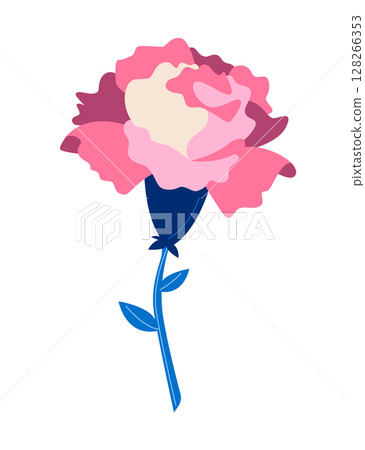 Carnation - colorful flat design style object Carnation - colorful flat design style object 128266353