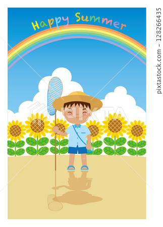 Summer greetings template 01 128266435