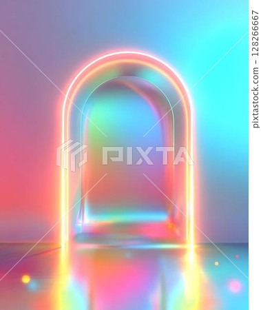 white door on white wall 128266667