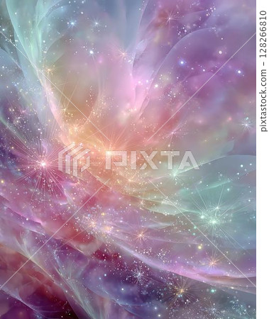 dramatic wintry scene with snowy trees 128266810