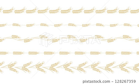 Natural design element spikelets in row seamless pattern 128267359