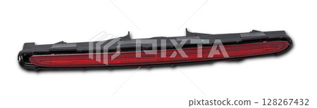 Close-up on an isolated led rear light of a car on white background. Spare parts for repair vehicles 128267432