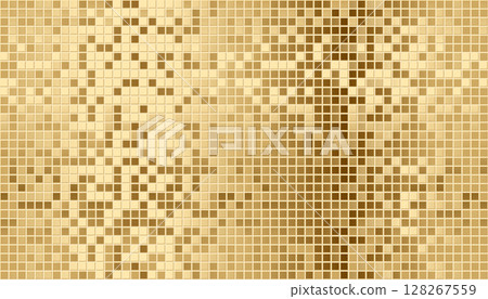 Seamless luxury gold mosaic ceramic tiles pattern. Vector light grey wall cladding for pool, bathroom or kitchen background. Wallpaper swatch, wrapping paper, web page fill Seamless luxury gold mosaic ceramic tiles pattern. Vector light grey wall cladding for pool, bathroom or kitchen background. Wallpaper swatch, wrapping paper, web page fill 128267559