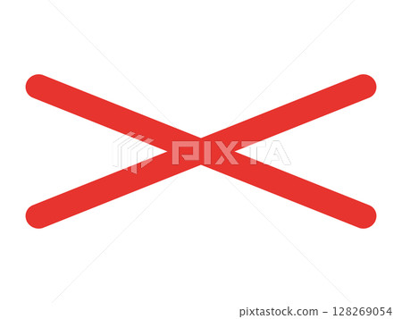 Horizontal red cross icon (vector) 128269054