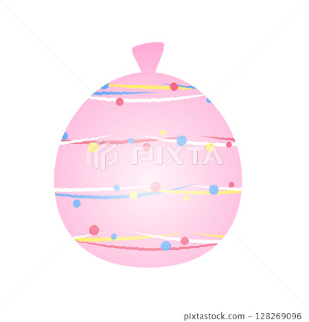 蓬鬆水球粉紅色 128269096