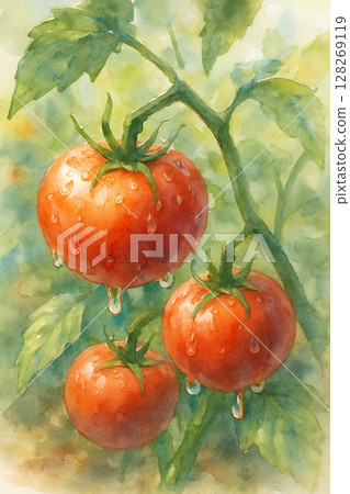 熟透的番茄滴下的水 熟透的番茄滴下的水 128269119