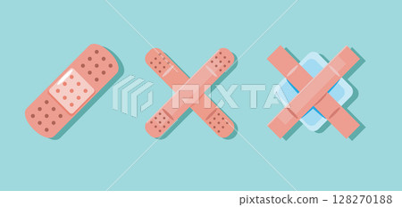 Medical Bandage and Plaster Vector Set 128270188
