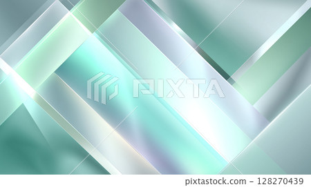 [Glass-like gradient background] A beautiful geometric design with blue light and transparency. 128270439