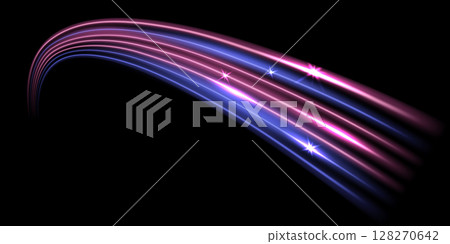 beautiful light speed line background on black background abstract design vector illustration 128270642
