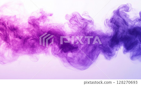 Vibrant purple or violet smoke explosion abstract isolated on white background 128270693