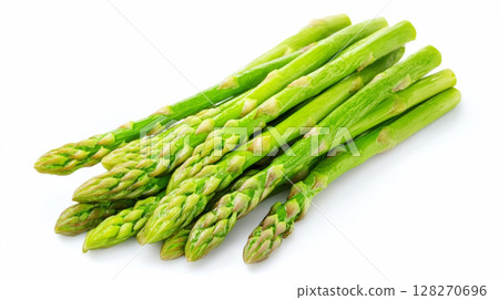 Fresh asparagus vegetable for cooking food isalated on white background 128270696