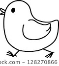 Walking Chick - Black and White 128270866